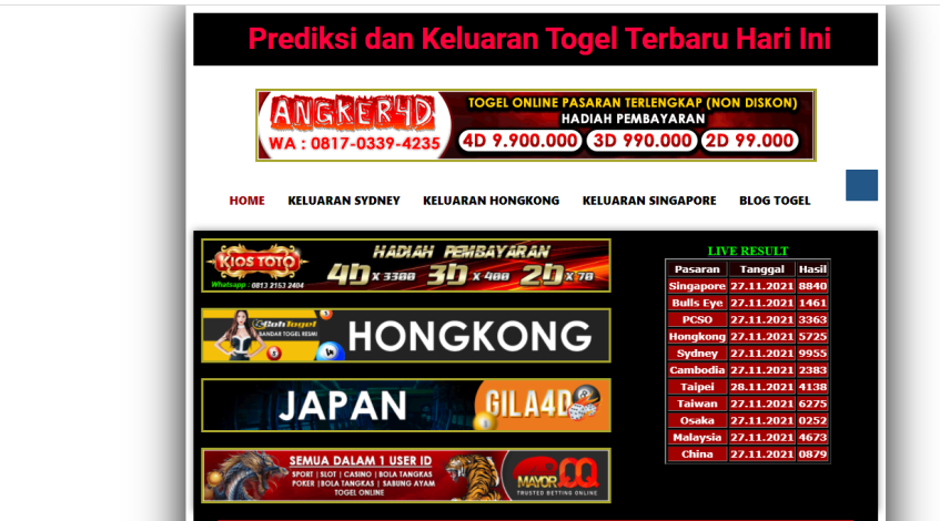 PANDUAN Togel ONLINE Indonesia - Prediksi Judi Togel
