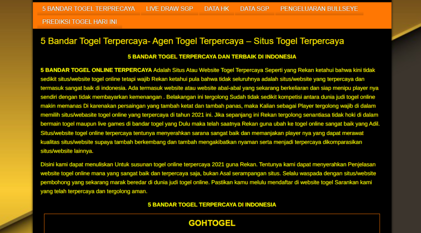 Situs Togel Online Terpercaya Toto Macau, Togel Hk Terlengkap